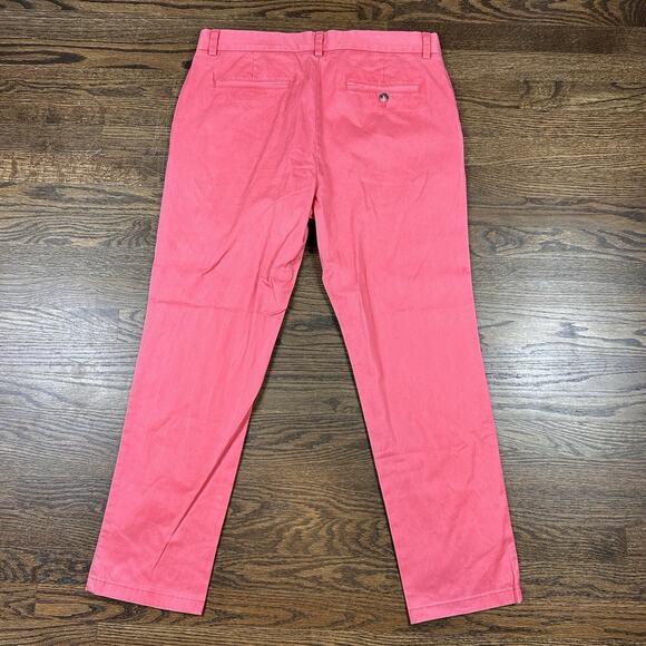 Vineyard Vines Breaker Pant Mens 36x30 Pink Lightweight Straight Leg Flat Front - Picture 11 of 12